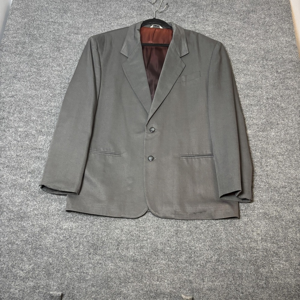 Umen Studio Suit Mens Large 33x33 Gray Viscose Polyester Classic 2 Piece